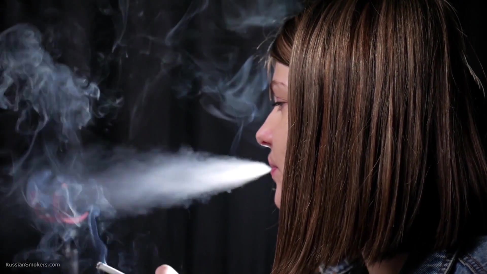 Side View Of Smoking 100mm Cigarette