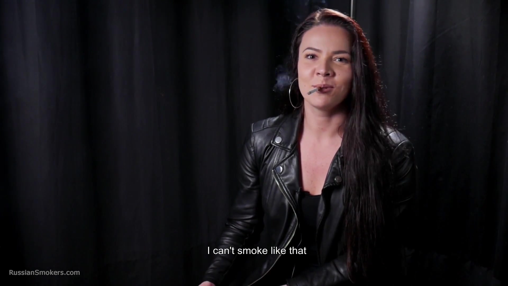 Fitness Instructor Tanya Is Smoking Terrible Taste Cigarette