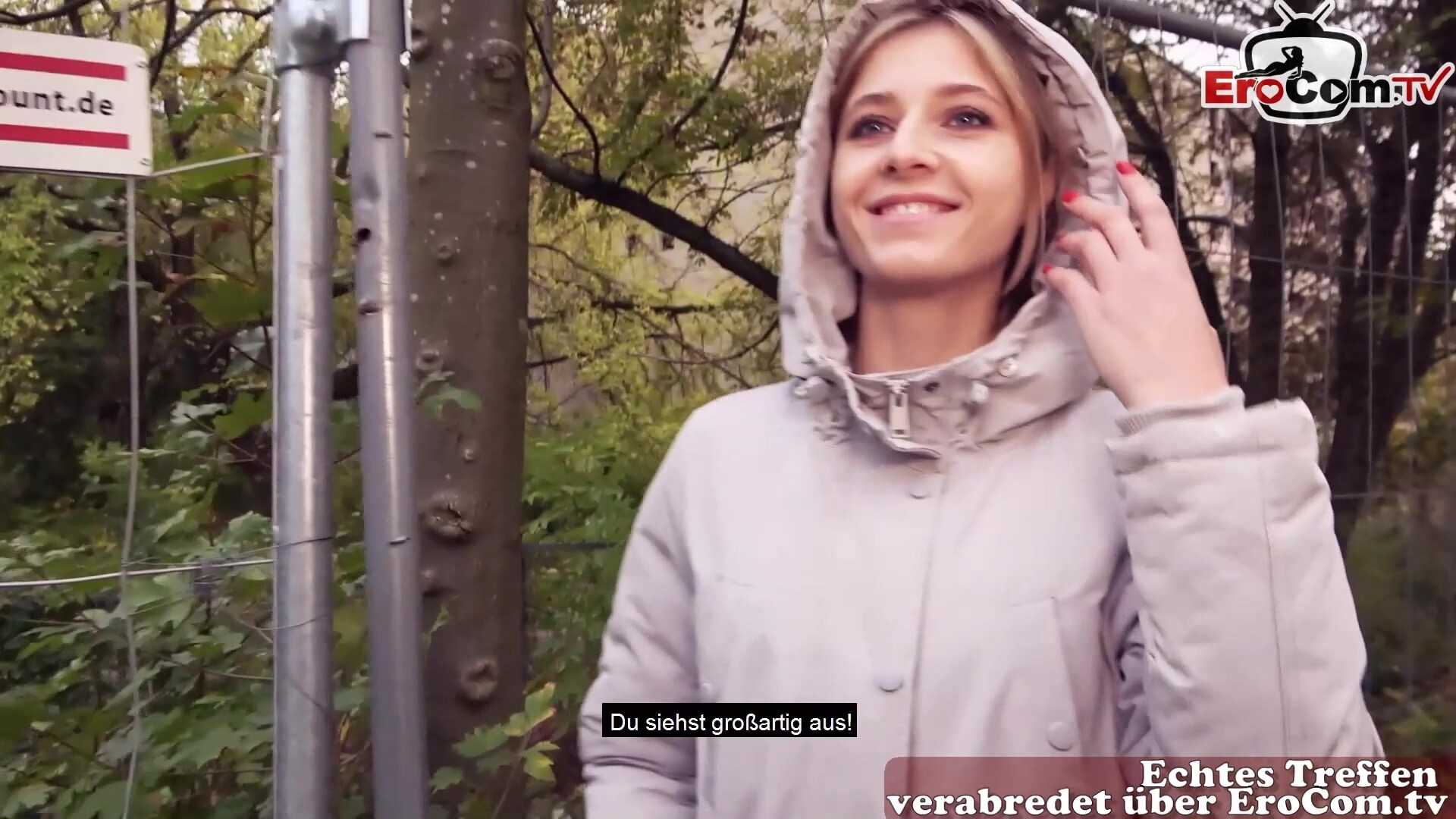 Cute shy Student teen 18+ try outdoor date with german pick up guy