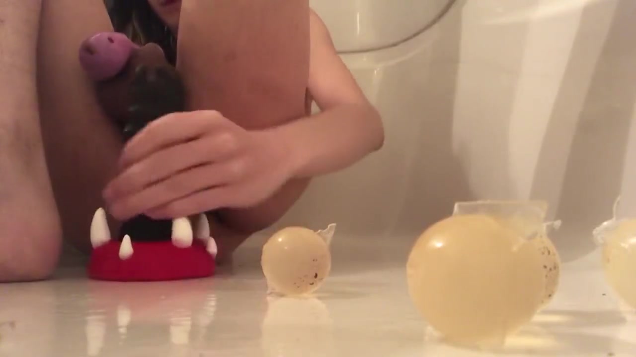 Fake cum and egg laying fun