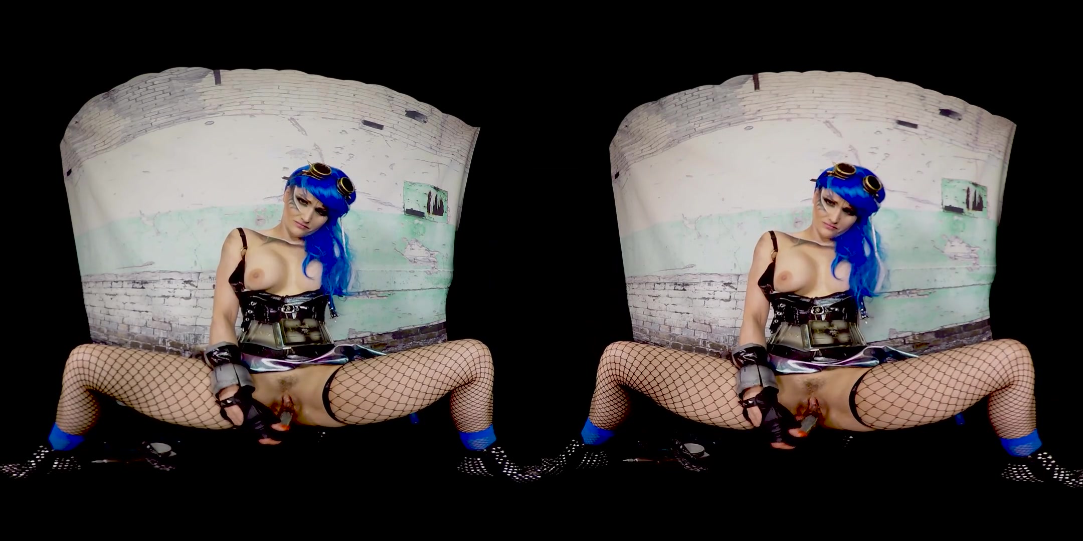 397 - Barbara Bieber; Cosplay Solo Blue Hair Babe