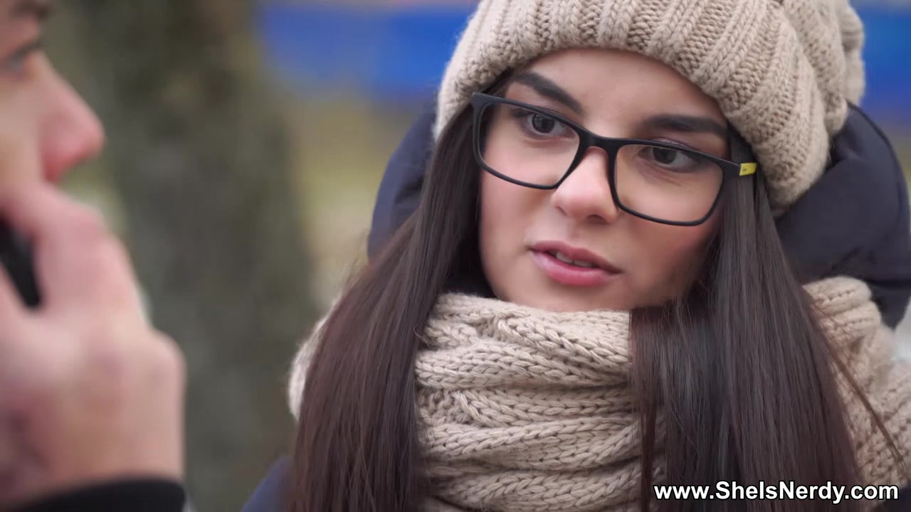 She Is Nerdy - Bell Knock - Nerdy teeny fucking a stranger
