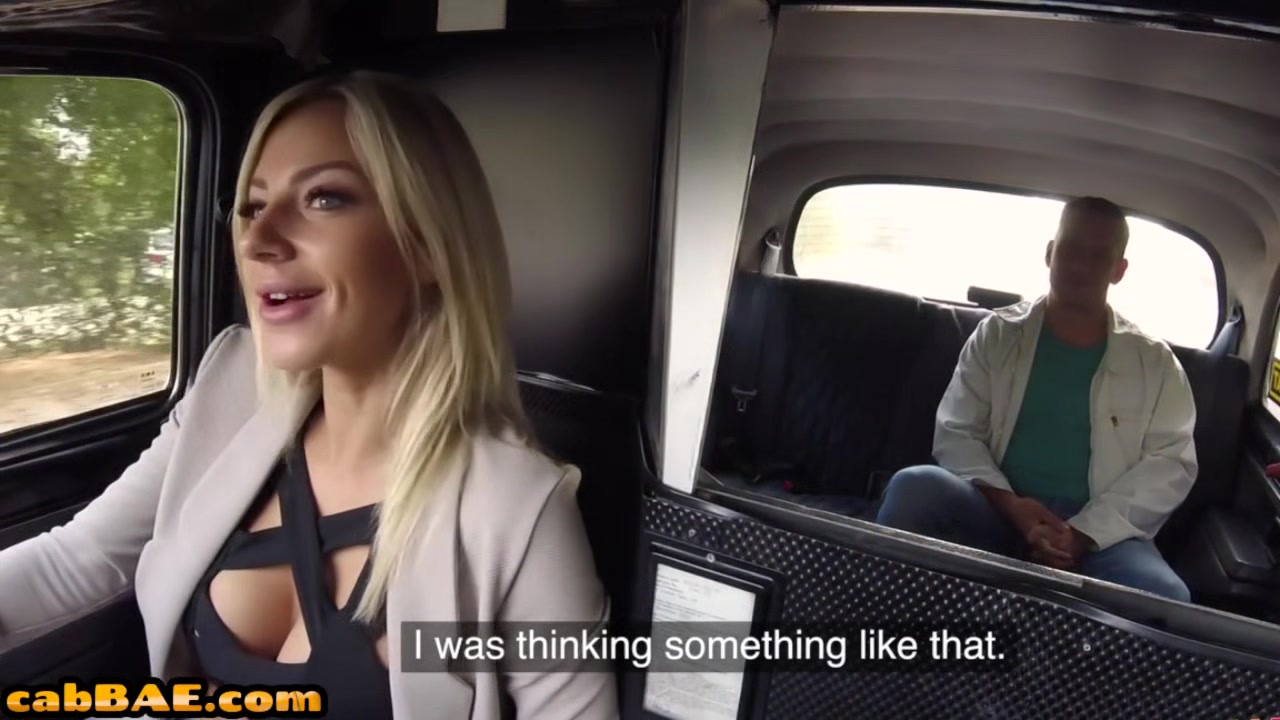 Bigboob taxi driver pussy licked and pounded on backseat