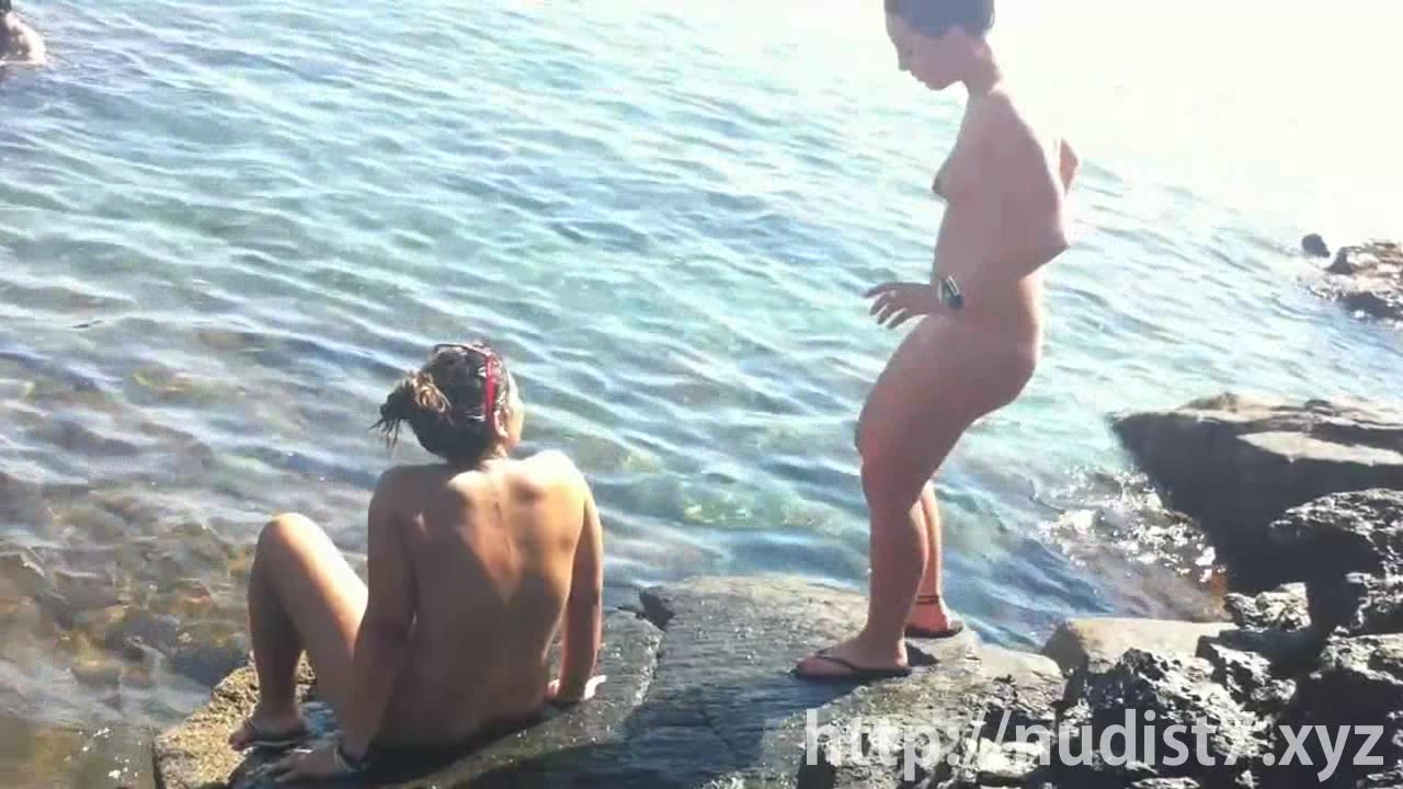 Sexy nudist ladies in nature's garb on the beach