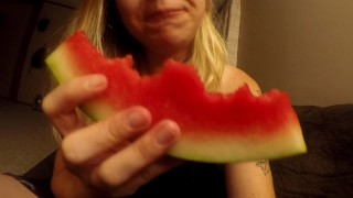 Mesmerizing Watermelon Slurping