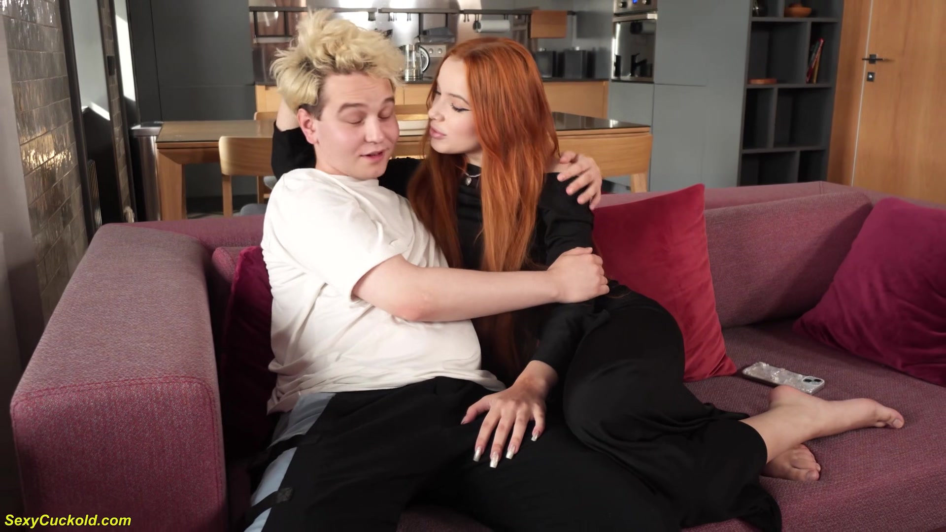 Rough Cuckold Becomes Her First DP Sex