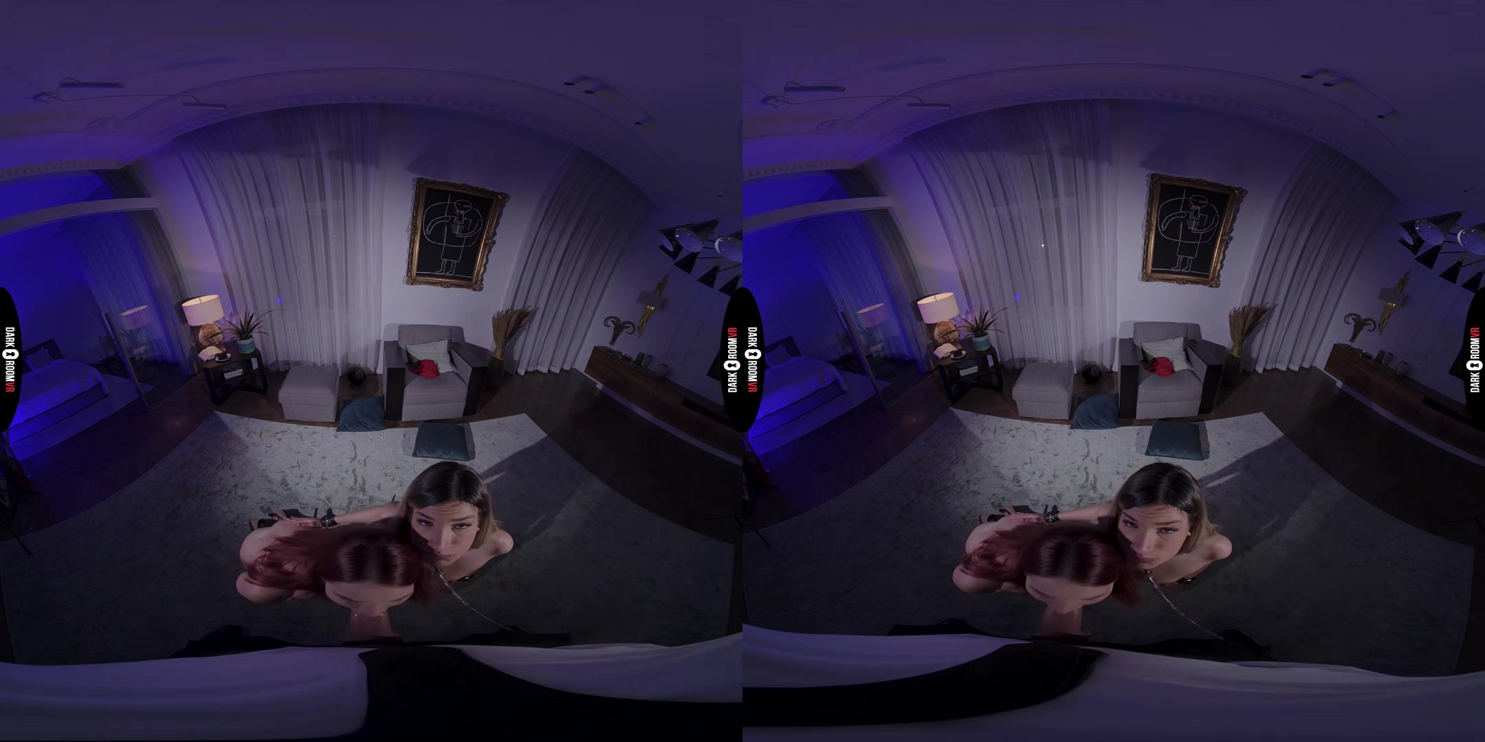 Leya Desantis & Megan Love VR Porn: Leashed Gift - DarkRoomVR