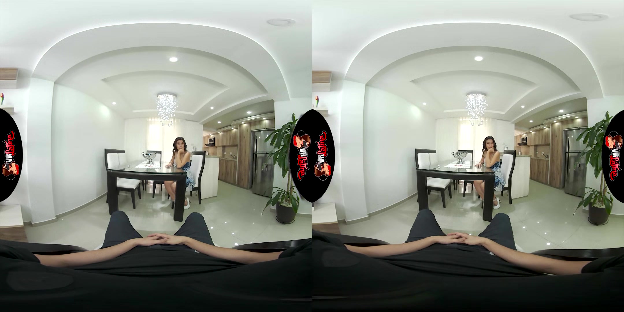 Bad Table Manners - Big Tit Latina Babe; Brunette Heels Kitchen Table Blowjob Doggy Style Missionary Cum Shot