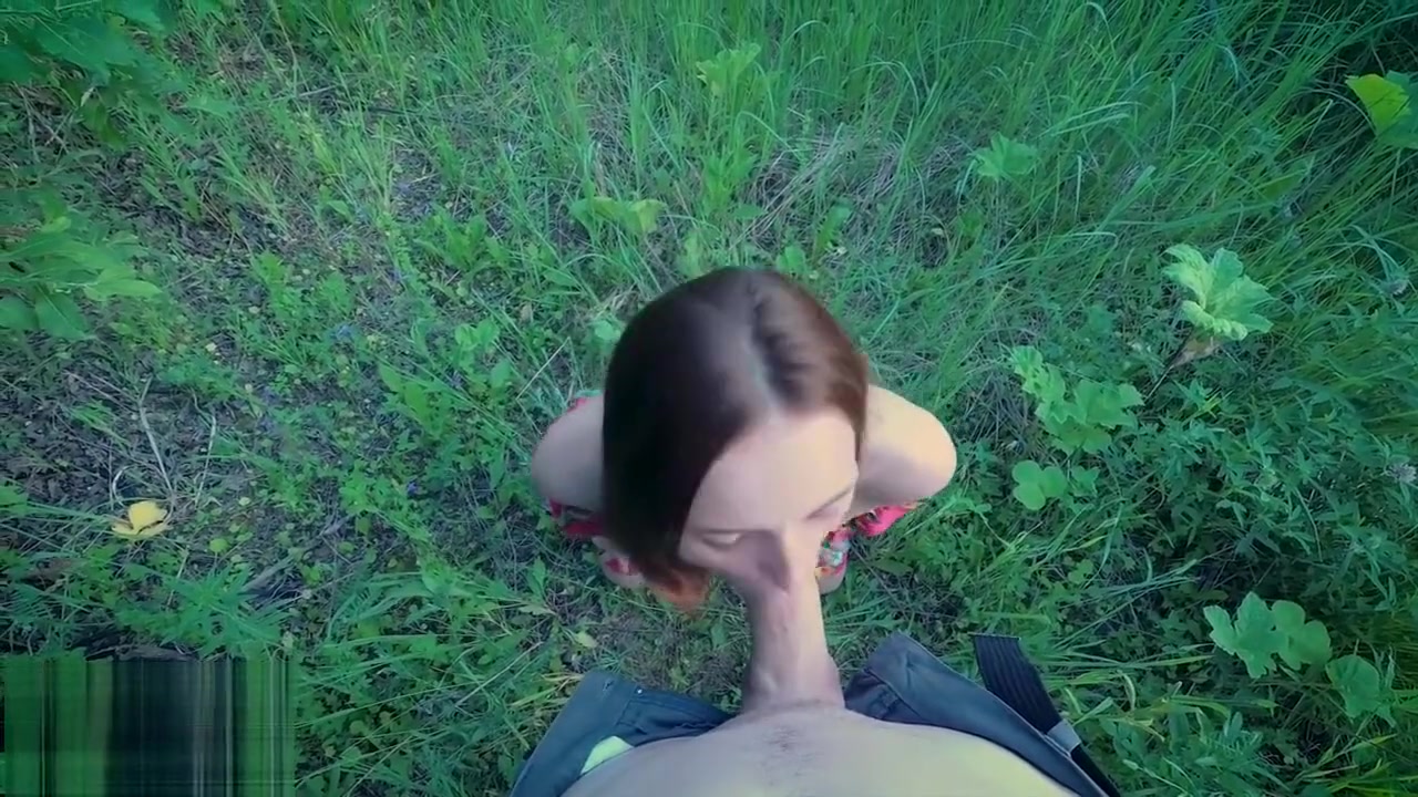 POV Outdoor Public Blowjob from Horny Redhead teen 18+ - Amateur JulieMayBae