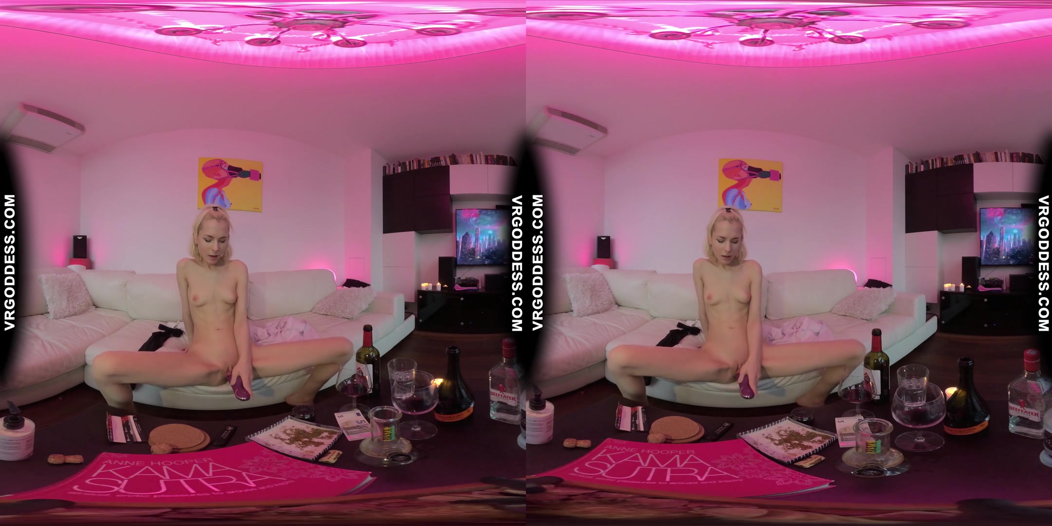 Synthwave Aesthetic Pink Teen Poppy Smoking Bong Sensual Teasing Pleasing Herself Real Female Orgasm