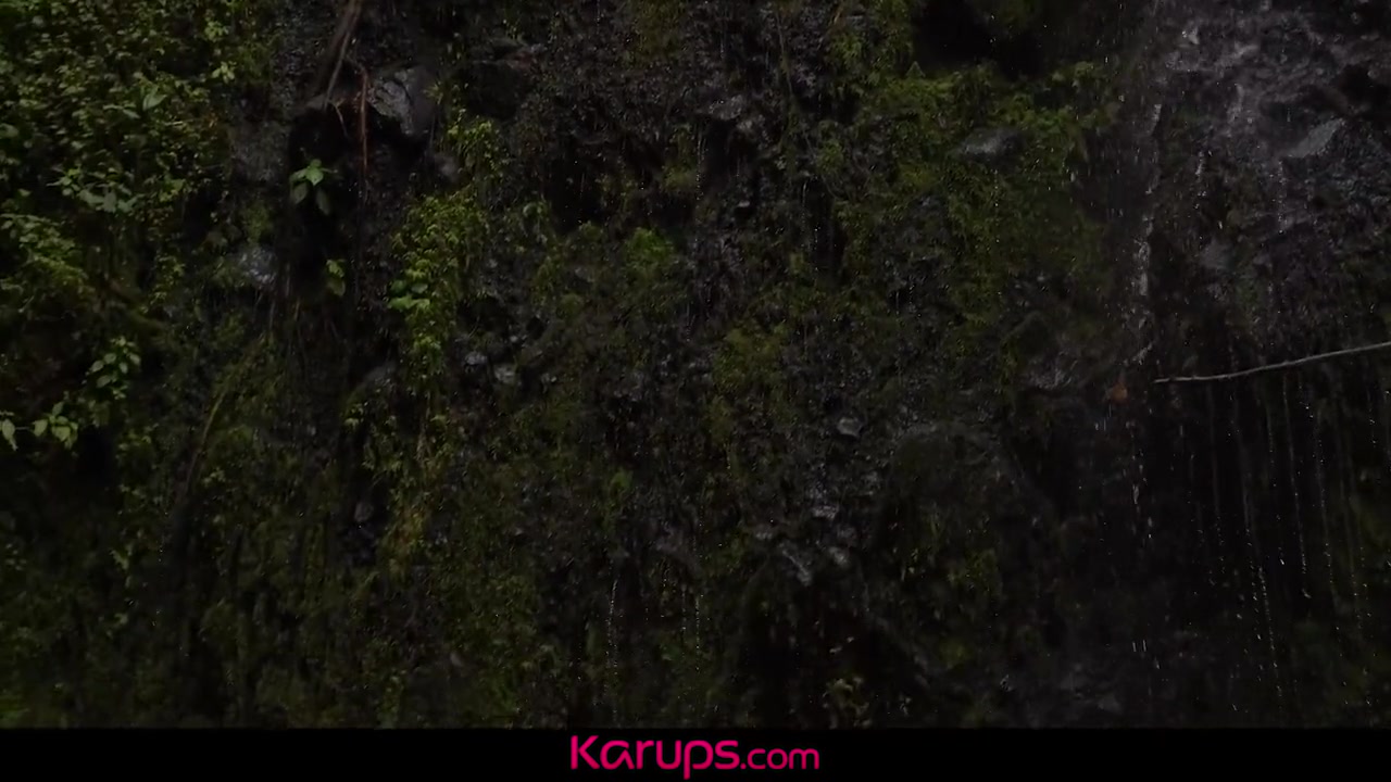 Horny teen 18+ Latina Fingers Pussy In Front Of Waterfall - Kendall Rose