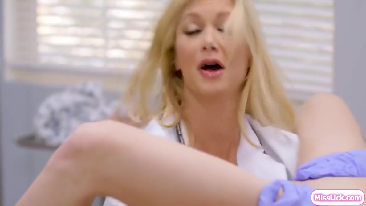 Blonde Squirts In Big Tits Doctors Face