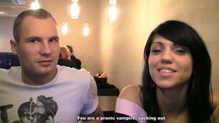 Met with a brunette hair in a cafe and receive screwed in the latrine