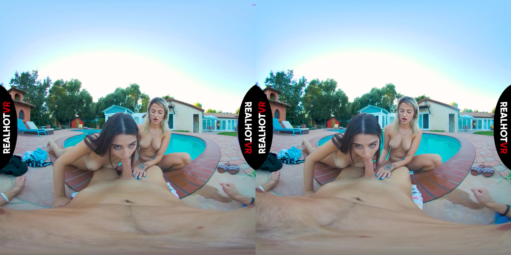 My Boyfriend Fucks Me & My Stepsister Joins In - Taboo teen 18+ MFF Threesome POV VR