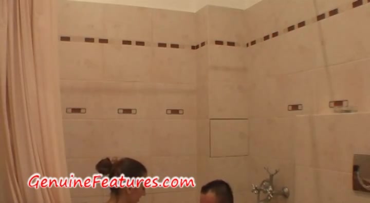 Tittyfuck and bathroom action by real czech couple