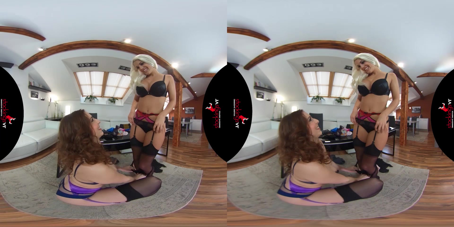 Panty model audition starring Antonia Sainz and Blanche Bradburry