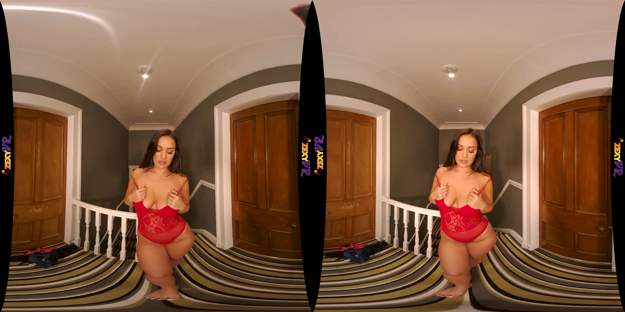 Surprise Me - Big Tits Brunette Solo Striptease