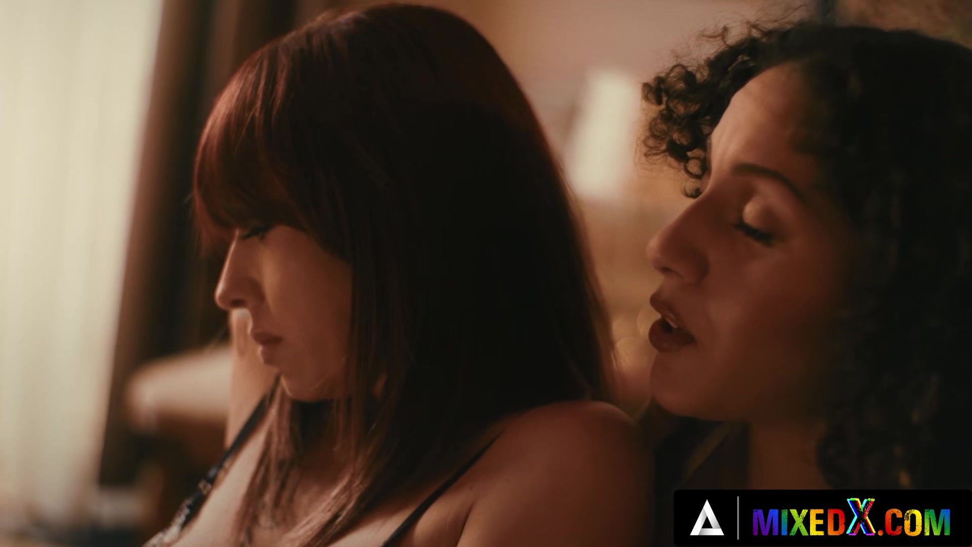 MIXEDX - Desperate Fuck Between Busty Gorgeous Christina Shine And Her Cute Girlfriend Liv Revamped
