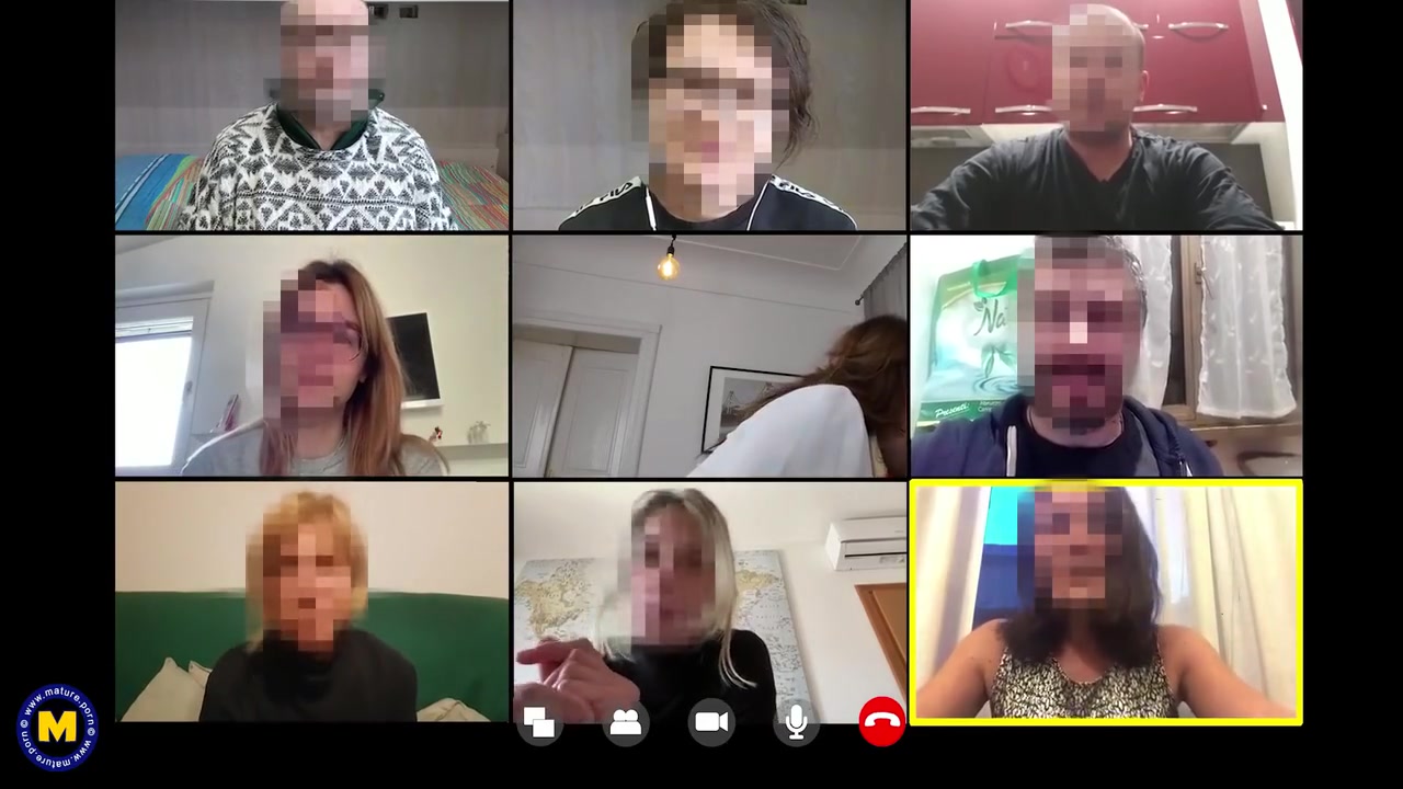 Mature Teacher Suck Big Cock During Online Conference Call