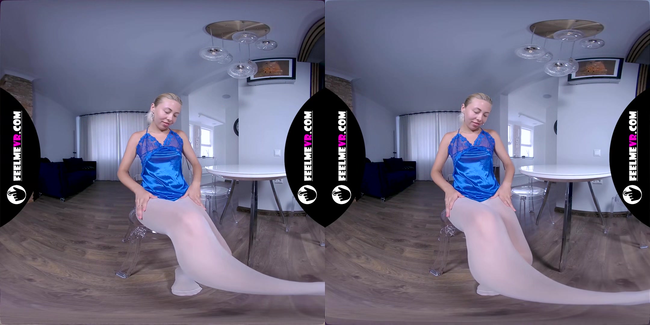 Nico Shows Her Small Titties And Shaved Vagina