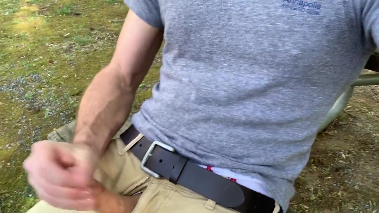 I Jerk-off And Cum After The Gym At A Rest Stop Parking Lot