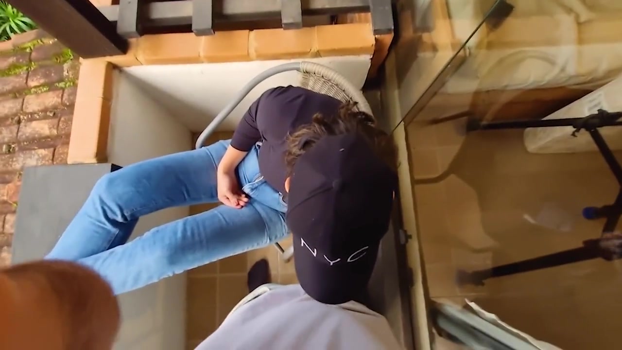 Milf Gives Blowjob On Apartment Balcony