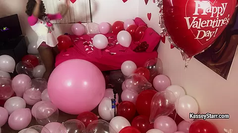 Kasseystarr in Valentines Day Room Of Balloons - FanCentro