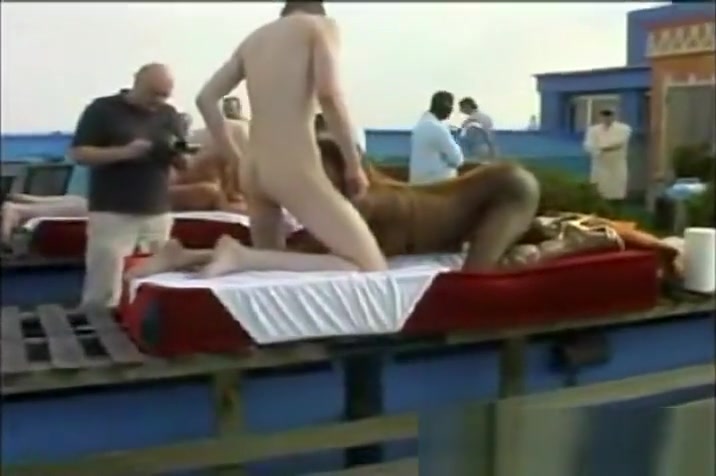 Outdoor t-girl Pool Party