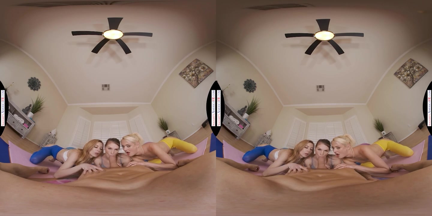 Aiden Ashley, Ashley Lane, & Zoe Sparx Get An Even Deeper Stretch After Their Yoga Session