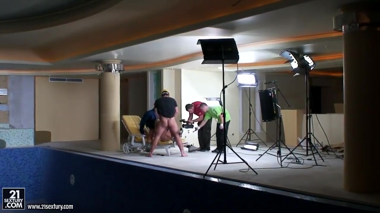 Backstage with naughty chick Alma Deluxe
