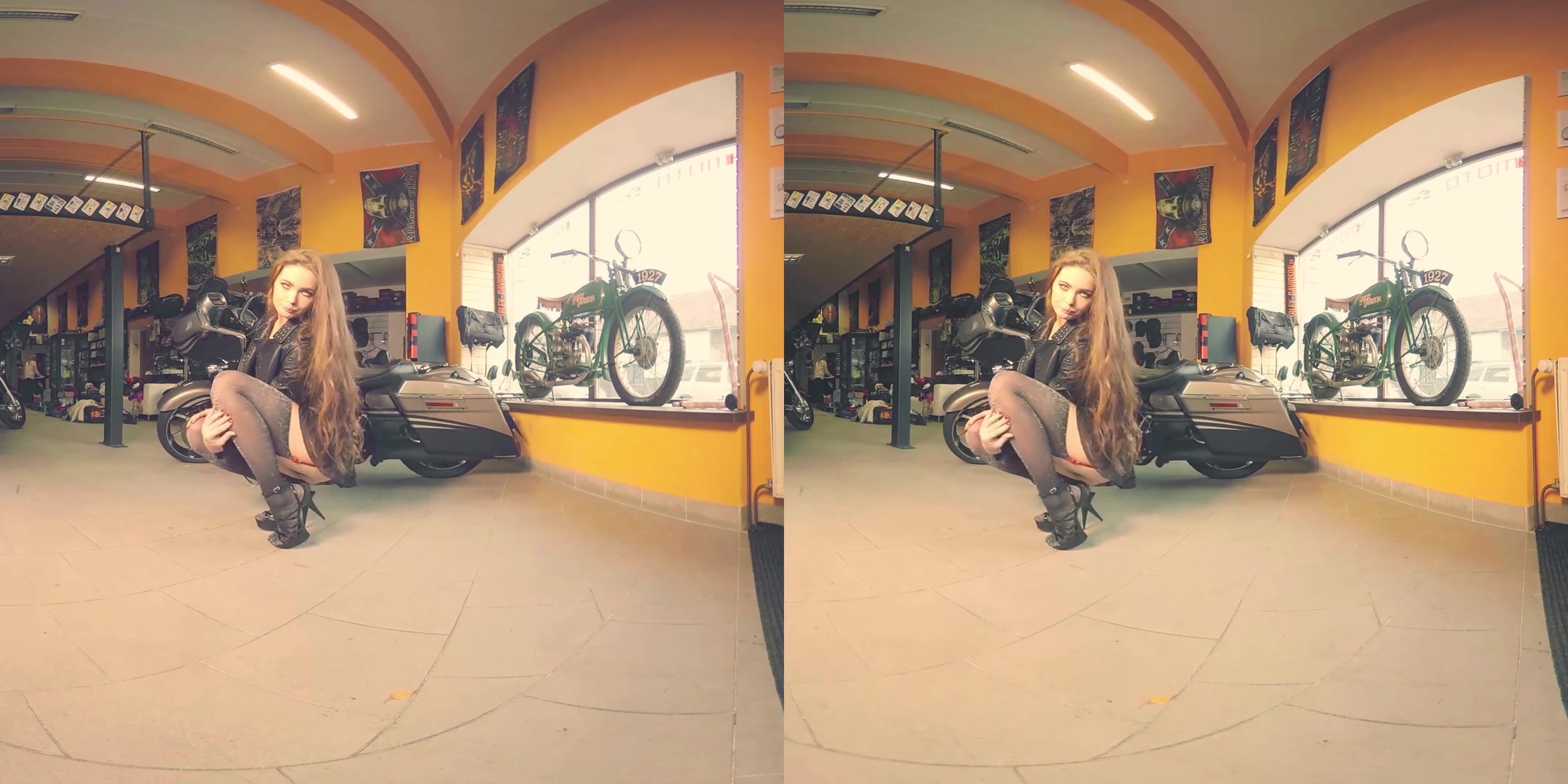Lola 2 in Leggy Redhead Gets Naked on Her Bike - BravoModelsMedia
