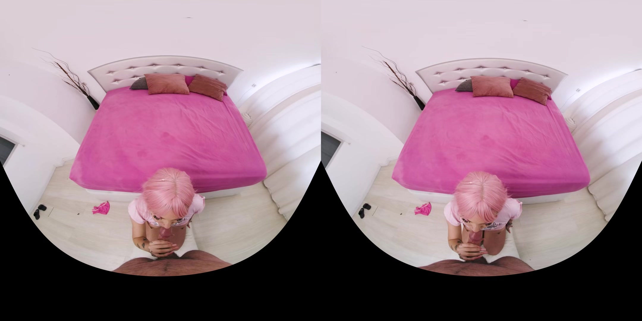 Pink Girl Teen Fucks A Huge Cock In Her Bedroom