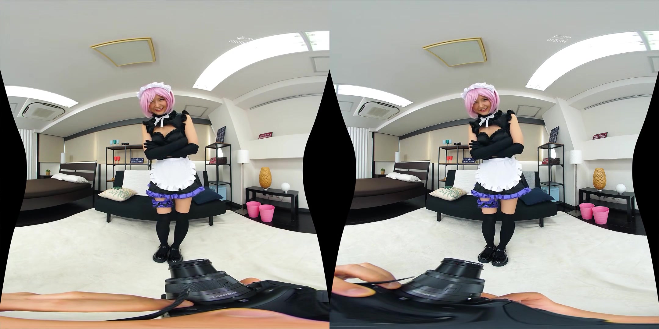 Online Hookup with the Cosplayer in a Maid Costume; Pink Hair Japanese Cosplay Hardcore JAV