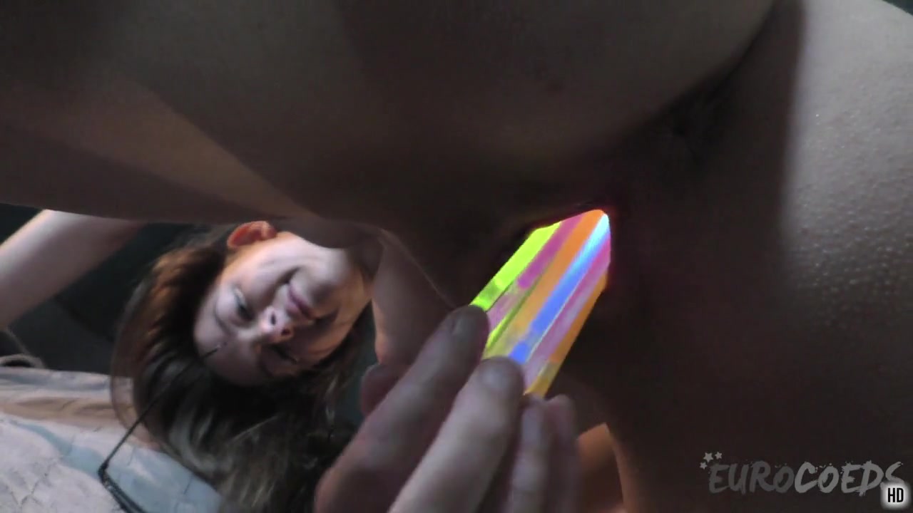 Virgin Rebeka Stuffing Her Fresh Hole With Glow Sticks - EuroCoeds
