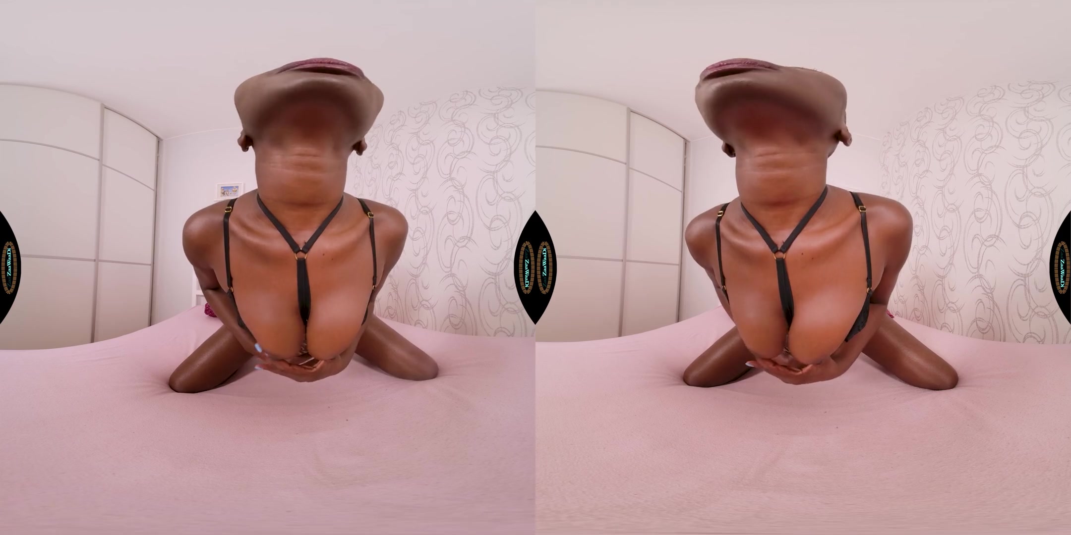 Sexy Lingerie In The Bed - Ebony Babe Solo - SexLikeReal