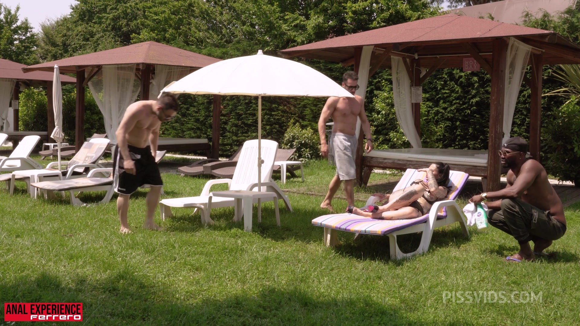 (WET) Alicia's Italian holidays, first gang bang treatment and Pee, DP, rough ATM, Swallow - PissVids