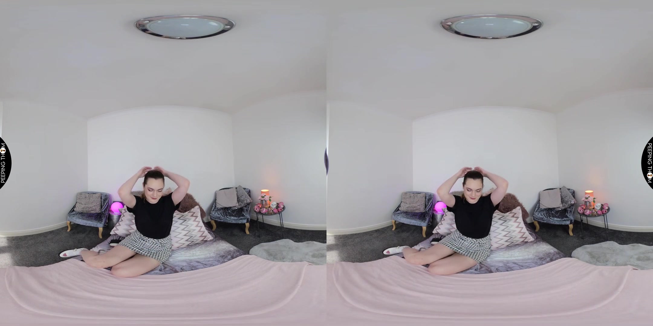Teen Girl Next Door - Amateur English Teen Solo Masturbation VR