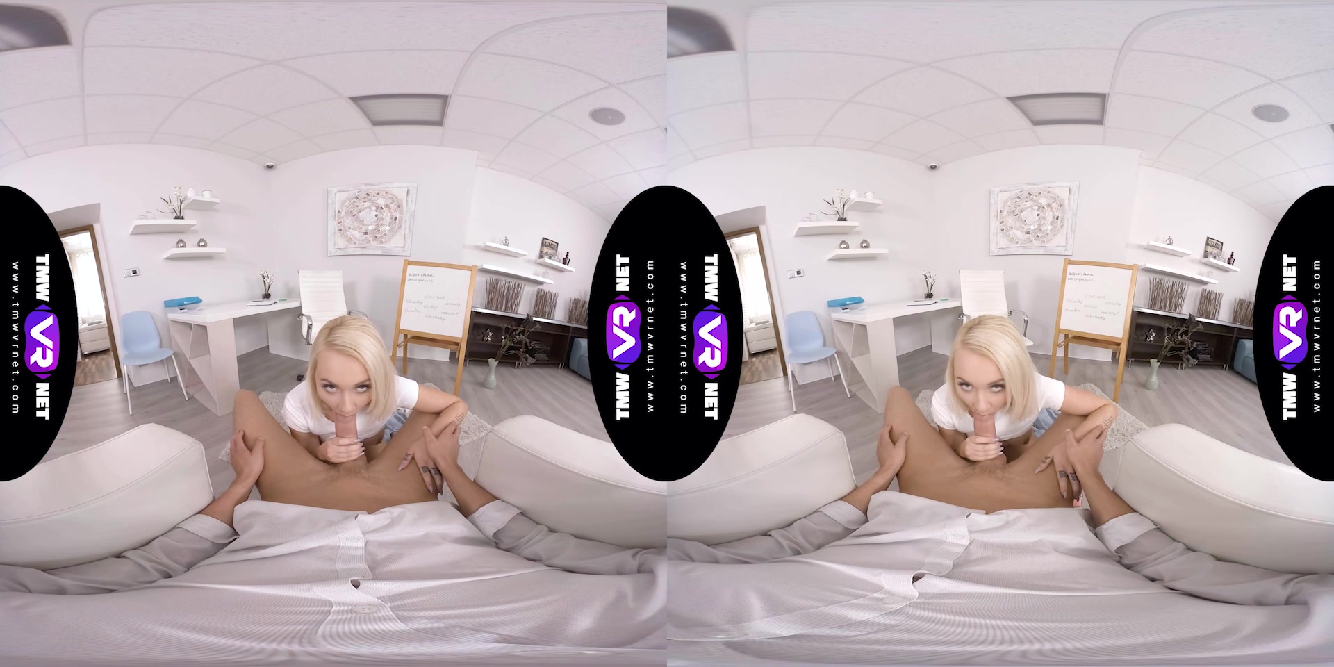 Blonde fucks way through lesson - TmwVRnet