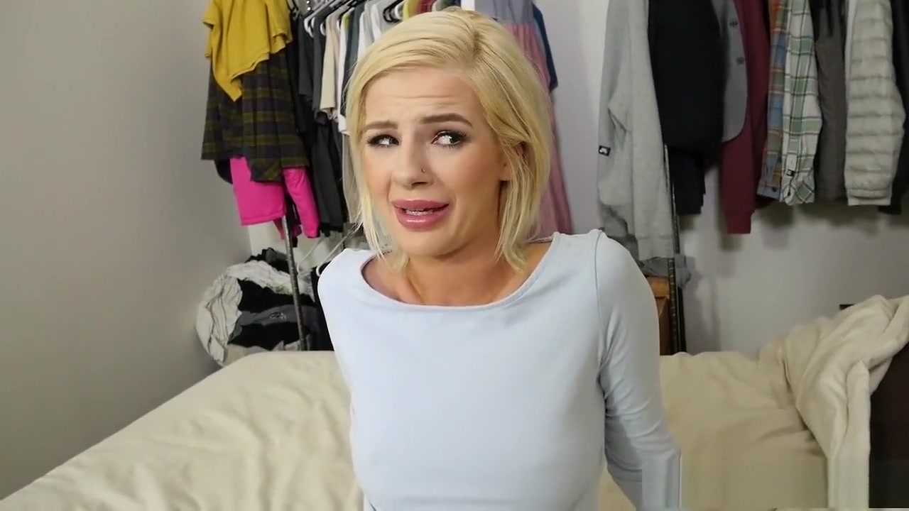 Petite stepsister Bella rides your thick cock