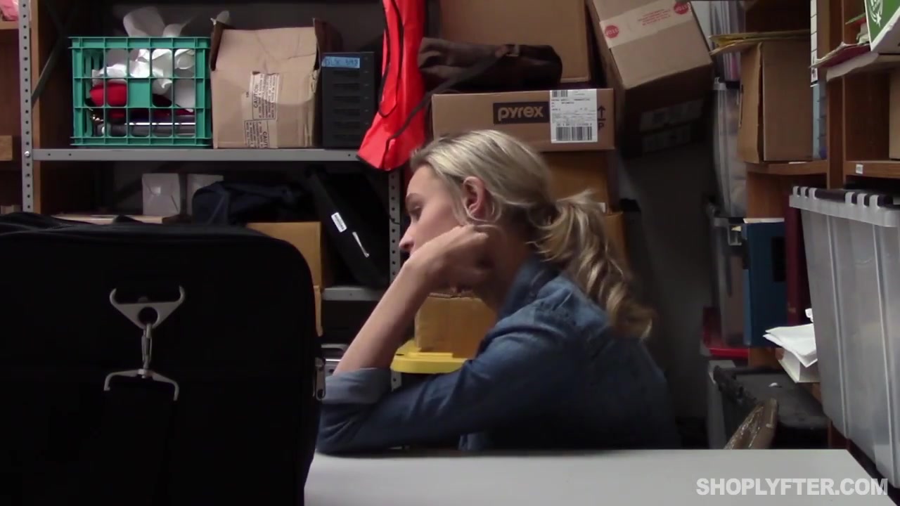 Security Guy Forces Young Shoplifter To Suck His Dick As Punishment With Emma Hix