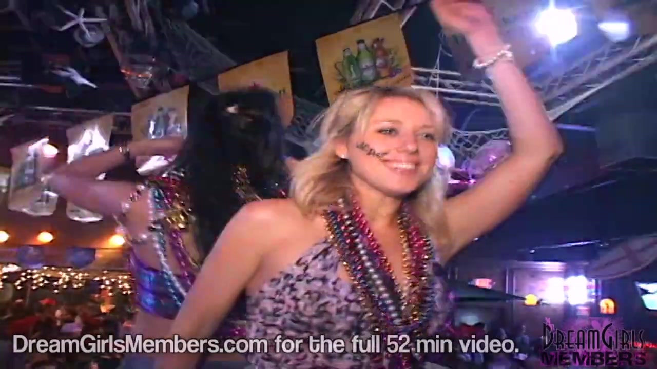 Costumed Party Girls Get Naked & Make Out At Mardi Gras - DreamGirlsMembers