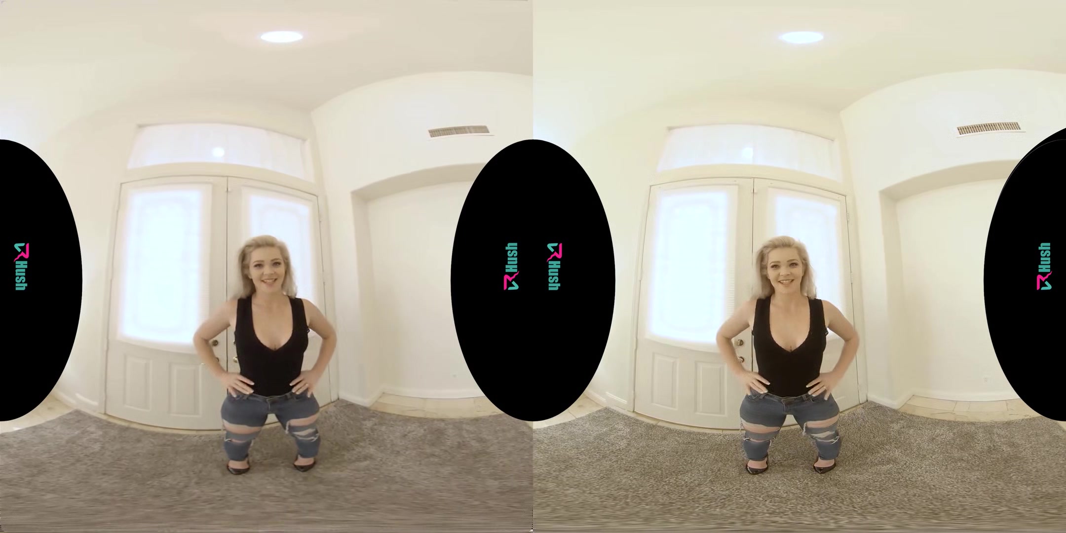 VRHUSH Sexy blonde Kay Carter wants to try out your sex swing