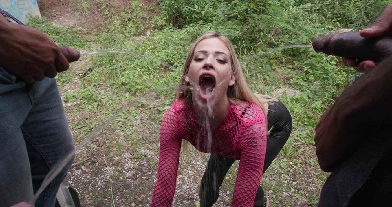 Hitch-hiking Wet, Ria Sunn, 6on1, Balls Deep, DAP, Rough Sex, Big Gapes, Pee Drink, Pee Shower, Cum in Mouth, Swallow GIO2540 - PissVids