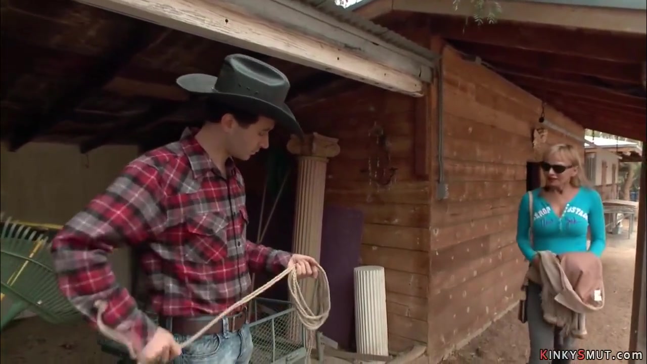 Cowboy Anal Fucks Bound teen 18+ Outdoors