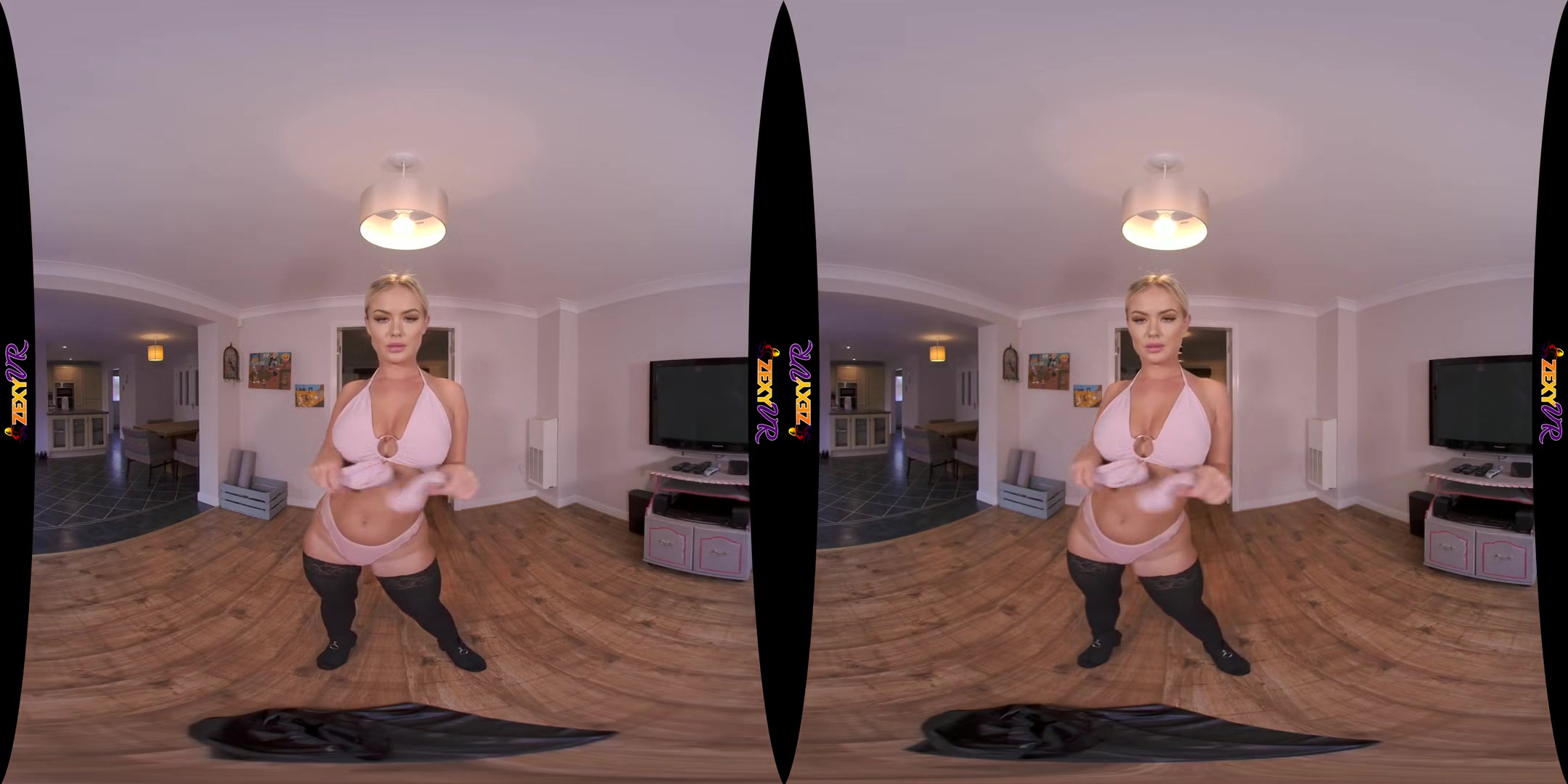Down For Some Fun - Big Tits Blonde Solo Striptease Virtual Reality