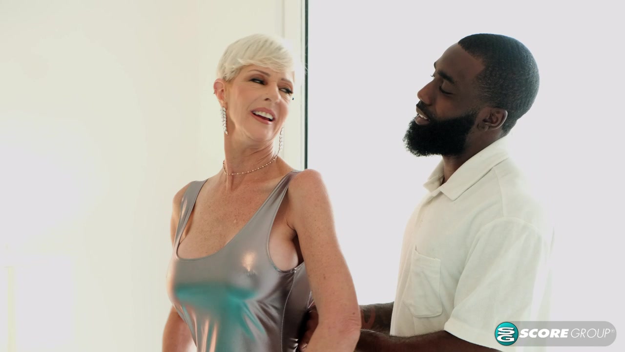 60-Year-Old, Big-Titted Foxxxy Sucks And Fucks Big, Young Cock