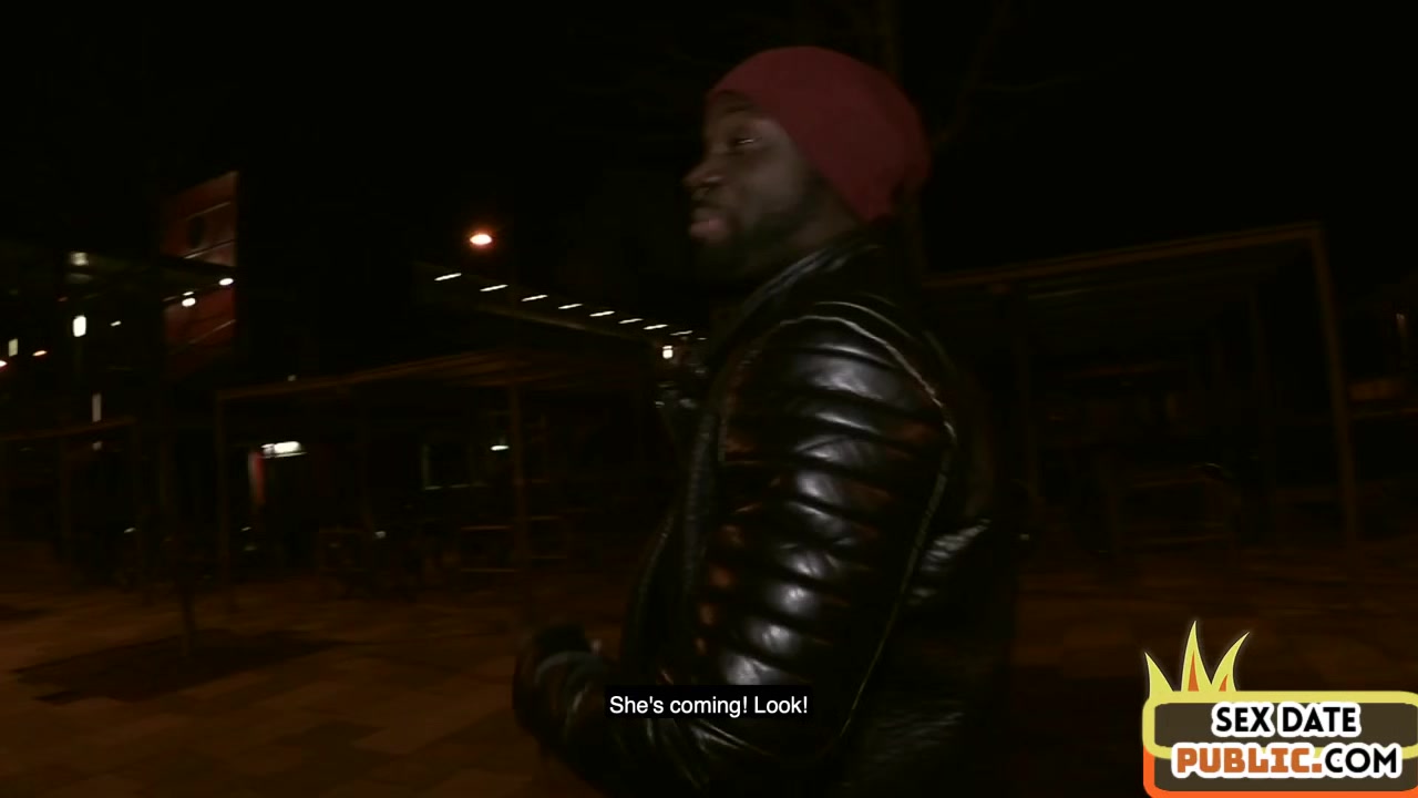 IR German amateur babe public fucked outdoor by Black man