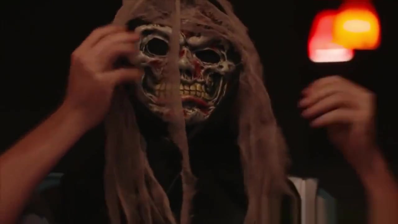 Dude fucks his two stepsisters while wearing a scary mask