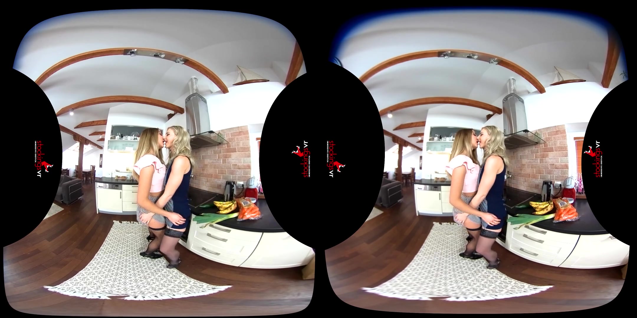 Natalie Cherie & Victoria Puppy in Gag Me With That Cucumber - StockingsVR