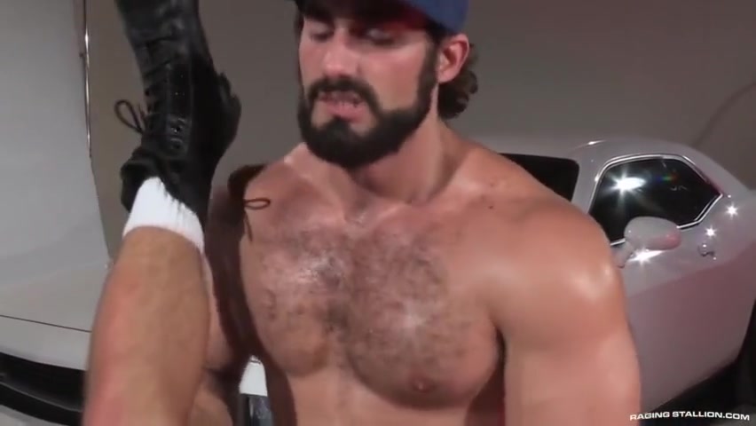 Hairy Muscle Hunk Ass Fucking Friend Raging Stallion